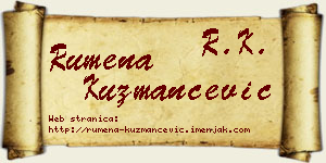 Rumena Kuzmančević vizit kartica